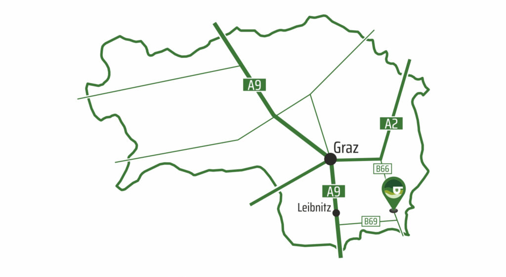 Anreisespinne Steiermark nach Bad Gleichenberg