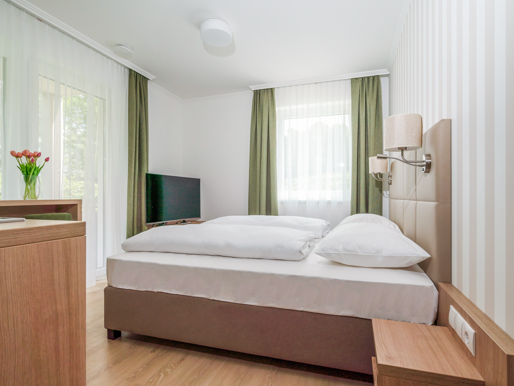 Doppelbett Ferienwohnung Landhaus Bad Gleichenberg