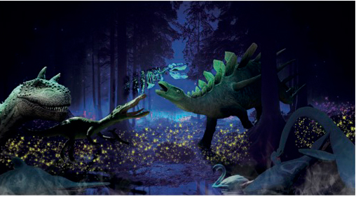 Lichterzauber im Styrassic Park mit Styrassich Night Bad Gleichenberg