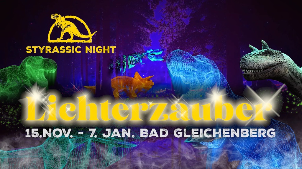Lichterzauber im Styrassic Park mit Styrassich Night Bad Gleichenberg