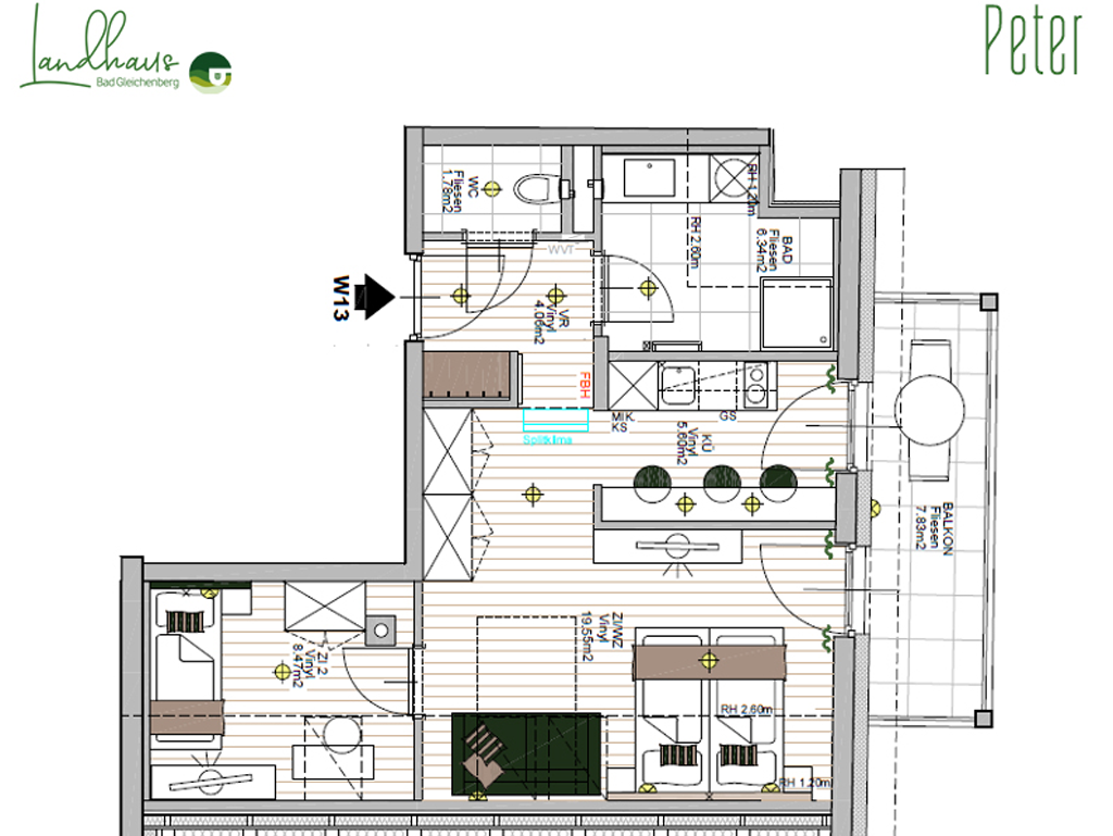 Grundriss Ferienwohnung